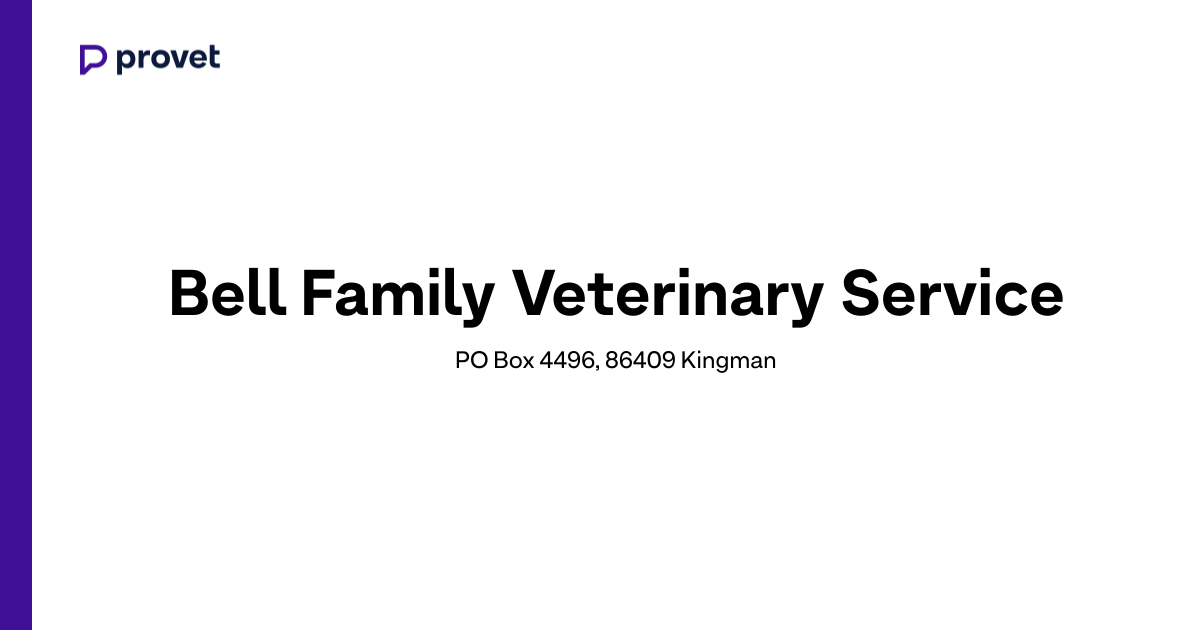 Bell Family Veterinary Service, Kingman | Book a time