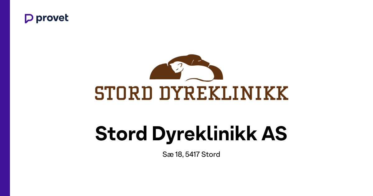 Stord Dyreklinikk AS, Stord | Bestill time
